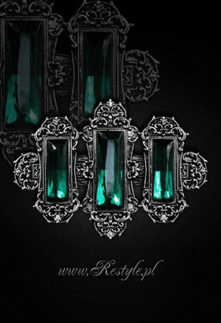 Clama par gotica, stil victorian, Vivian - verde